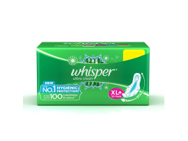Whisper Ultra Clean Sanitary Pads for Women, XL+ 30 Napkins
